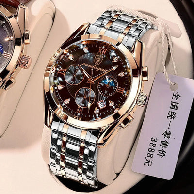 Men Watch Top Brand Luxury Sports Quartz Mens Watches Full Steel Waterproof Luminous Wristwatch Men'S Relogio Masculino