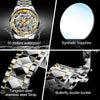 Reloj Para Hombre OUPINKE Skeleton Watches for Men Automatic Mechanical Mens Watches Luxury Stainless Steel Sapphire Crystal Two Tone Waterproof Self Winding Men'S Wrist Watches