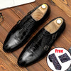 Men Genuine Leather Shoes Business Dress Suit Shoes Men Brand Bullock Genuine Leather Black Wedding Mens Shoes Black Brown