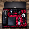 New 6Pcs/Set Fashion Mens Watches Set Luxury Gift Box Watch for Men Glasses Belt Keychain Pen Wallet Wristwatch Set Best Gift