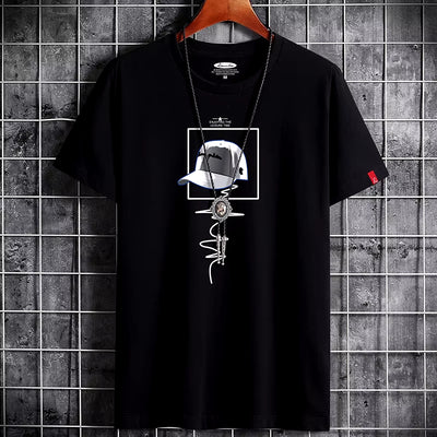 T Shirt for Men 2023 Clothing Fitness White O Neck Anime Man T-Shirt for Male Oversized S-6XL New Men T-Shirts Goth Punk