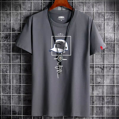 T Shirt for Men 2023 Clothing Fitness White O Neck Anime Man T-Shirt for Male Oversized S-6XL New Men T-Shirts Goth Punk