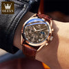 Quartz Watch for Men Top Brand Luxury Watches Moon Phase Waterproof Mens Watches Fashion Chronograph Wrist Watches for Men