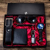 New 6Pcs/Set Fashion Mens Watches Set Luxury Gift Box Watch for Men Glasses Belt Keychain Pen Wallet Wristwatch Set Best Gift