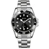 1Pc Luxury Men Silver Stainless Steel Water Proof Automatic Luminous Rotatable Bezel Mens Watches