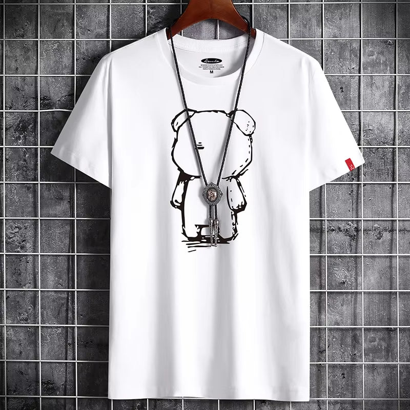 T Shirt for Men 2022 Newest Clothing Fitness White O Neck Anime Man T-Shirt for Male Oversized S-6XL New Men T-Shirts Goth Punk