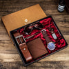 New 6Pcs/Set Fashion Mens Watches Set Luxury Gift Box Watch for Men Glasses Belt Keychain Pen Wallet Wristwatch Set Best Gift