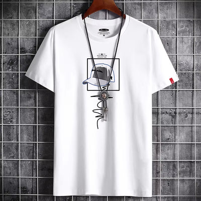 T Shirt for Men 2023 Clothing Fitness White O Neck Anime Man T-Shirt for Male Oversized S-6XL New Men T-Shirts Goth Punk