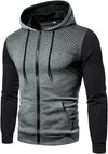 Hoodies for Men,Men'S Hoodies,Fashion Polka Dot Mens Athletic Hoodies Full-Zip Sports Long Sleeve Hooded Sweatshirts