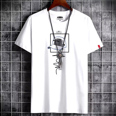 T Shirt for Men 2023 Clothing Fitness White O Neck Anime Man T-Shirt for Male Oversized S-6XL New Men T-Shirts Goth Punk