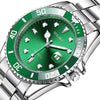 YOLAKO the Mens' Watches New Luxury Business Watch Men Calendar Green Dial Fashion Male Watch Clock Reloj Hombre Zegarek Meski